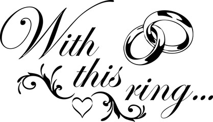 Wall Mural - With this ring Wedding Design