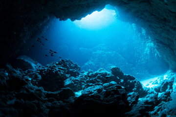 underwater cave