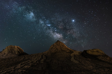 Wall Mural - mud volcano in the starry night
