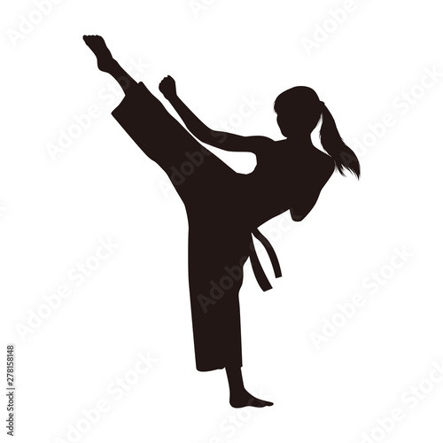 Dekoracja na wymiar  sylwetka-dziewczyny-karate