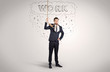© ra2 studio - Young desperate businessman with suicide rope concept