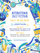 International music contest poster vector template