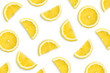 Lemon slices as pattern