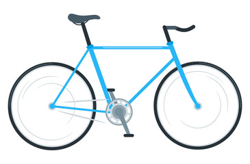 Fixed gear flat vector illustration