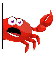 Poster - Confused crab, illustration, vector on white background.