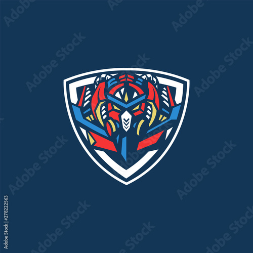 E Sports Team Logo Template With Robot Stock Vector Adobe Stock E Sports Team Logo Template With Robot Stock Vector Adobe Stock