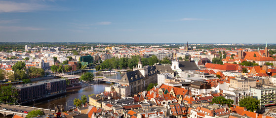 Canvas Print - Panorama of the city.  Wroclaw.  Poland