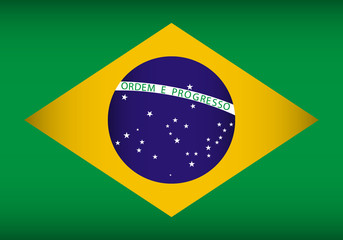 Wall Mural - Flag of Brazil.