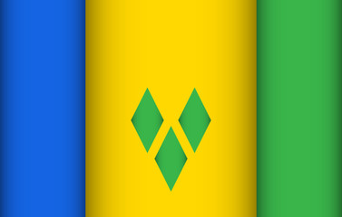 Wall Mural - Flag of Saint Vincent and the Grenadines.
