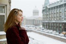 Winter Portrait Of Young Woman