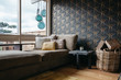 © Jodie Johnson/Stocksy - Hygge living room in a weekener house on the coast