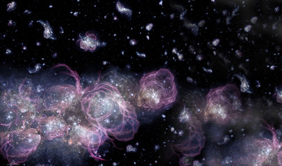 Wall Mural - space nebula. cosmic cluster of stars