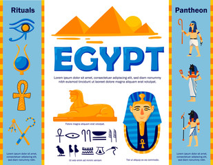 Canvas Print - Egyptian Rituals Pantheon Flowchart