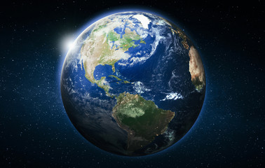 Wall Mural - America planet Earth globe