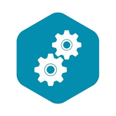 Poster - Gear icon. Simple illustration of gear vector icon for web
