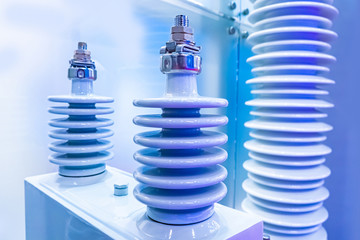 Poster - core insulators made of porcelain. insulating material. electrical insulating ceramics. the electro-