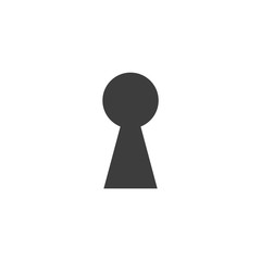 Aufkleber - Black key hole icon template color editable. Padlock, lock symbol vector sign isolated on white background. Simple logo vector illustration for graphic and web design.