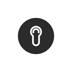 Aufkleber - Black key hole icon template color editable. Padlock, lock symbol vector sign isolated on white background. Simple logo vector illustration for graphic and web design.