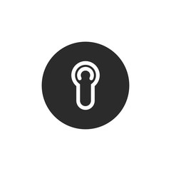 Aufkleber - Black key hole icon template color editable. Padlock, lock symbol vector sign isolated on white background. Simple logo vector illustration for graphic and web design.