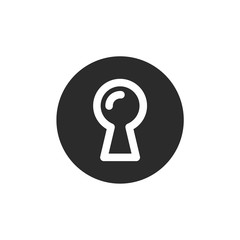 Aufkleber - Black key hole icon template color editable. Padlock, lock symbol vector sign isolated on white background. Simple logo vector illustration for graphic and web design.