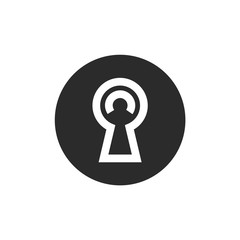 Poster - Black key hole icon template color editable. Padlock, lock symbol vector sign isolated on white background. Simple logo vector illustration for graphic and web design.
