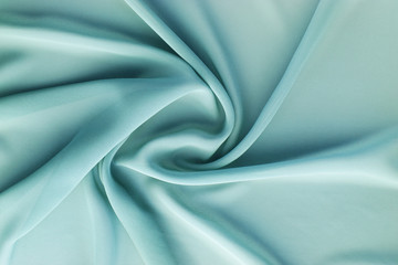 Wall Mural - turquoise fabric with large folds