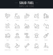 © M.Style - Set Vector Line Icons of Solid Fuel