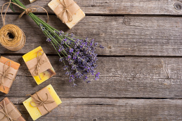 Canvas Print - Handmade natural soap with lavander