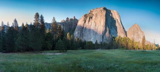 Wall Mural - cathedral rocks and cathedral spires are a prominent collection of cliffs, buttresses and pinnacles 