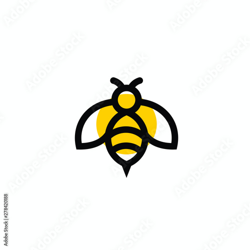Cuadros en Lienzo bee vector logo modern graphic abstract download quality