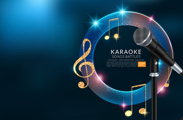 Karaoke party invitation flyer template