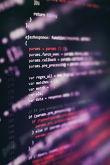 web programming functions on laptop on laptop. it business. python code computer screen. mobile appl