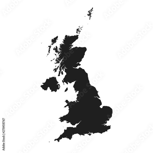 Cuadros en Lienzo United Kingdom map icon