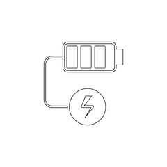 Poster - Battery charging battery charging icon. Element of energy for mobile concept and web apps icon. Outline, thin line icon for website design and development, app development