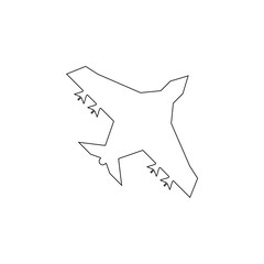 Aufkleber - bomber icon. Element of army for mobile concept and web apps icon. Outline, thin line icon for website design and development, app development