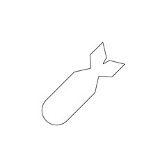 Aufkleber - air bomb icon. Element of army for mobile concept and web apps icon. Outline, thin line icon for website design and development, app development