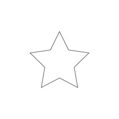 Aufkleber - five-pointed star icon. Element of army for mobile concept and web apps icon. Outline, thin line icon for website design and development, app development