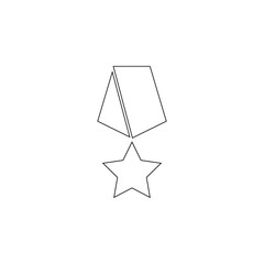 Aufkleber - military medal icon. Element of army for mobile concept and web apps icon. Outline, thin line icon for website design and development, app development