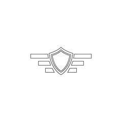 Aufkleber - medal shield icon. Element of army for mobile concept and web apps icon. Outline, thin line icon for website design and development, app development