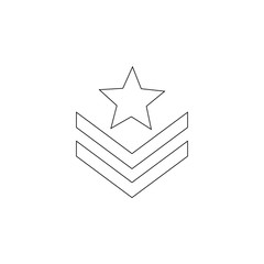Poster - rank on the sleeve icon. Element of army for mobile concept and web apps icon. Outline, thin line icon for website design and development, app development