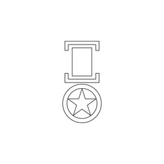 Aufkleber - military medal icon. Element of army for mobile concept and web apps icon. Outline, thin line icon for website design and development, app development