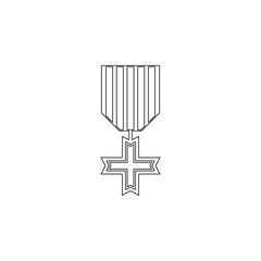 Poster - military cross icon. Element of army for mobile concept and web apps icon. Outline, thin line icon for website design and development, app development