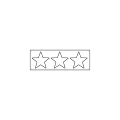 Aufkleber - shoulder straps three stars icon. Element of army for mobile concept and web apps icon. Outline, thin line icon for website design and development, app development