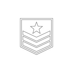 Aufkleber - military badge on the sleeve icon. Element of army for mobile concept and web apps icon. Outline, thin line icon for website design and development, app development