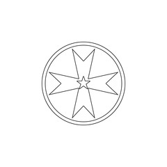 Poster - military cross icon. Element of army for mobile concept and web apps icon. Outline, thin line icon for website design and development, app development