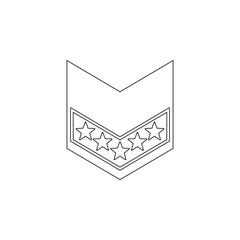 Aufkleber - military rank icon. Element of army for mobile concept and web apps icon. Outline, thin line icon for website design and development, app development