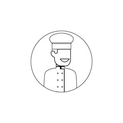 Aufkleber - avatar of cook icon. Element of avatar for mobile concept and web apps icon. Outline, thin line icon for website design and development, app development