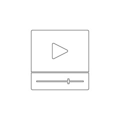 Aufkleber - Colored video player icon. Element of web for mobile concept and web apps icon. Outline, thin line icon for website design and development, app development