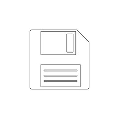 Aufkleber - Colored floppy disc icon. Element of web for mobile concept and web apps icon. Outline, thin line icon for website design and development, app development