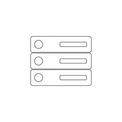 Poster - Colored folders icon. Element of web for mobile concept and web apps icon. Outline, thin line icon for website design and development, app development